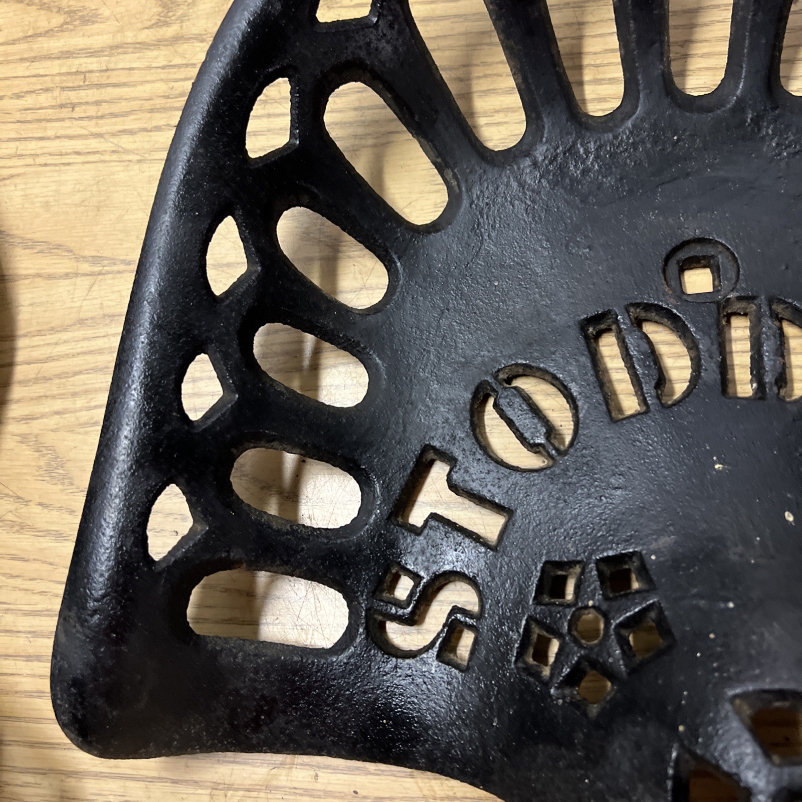 Vintage Stoddard Cast Iron Tractor Seat Antique Farm Tools Equipment