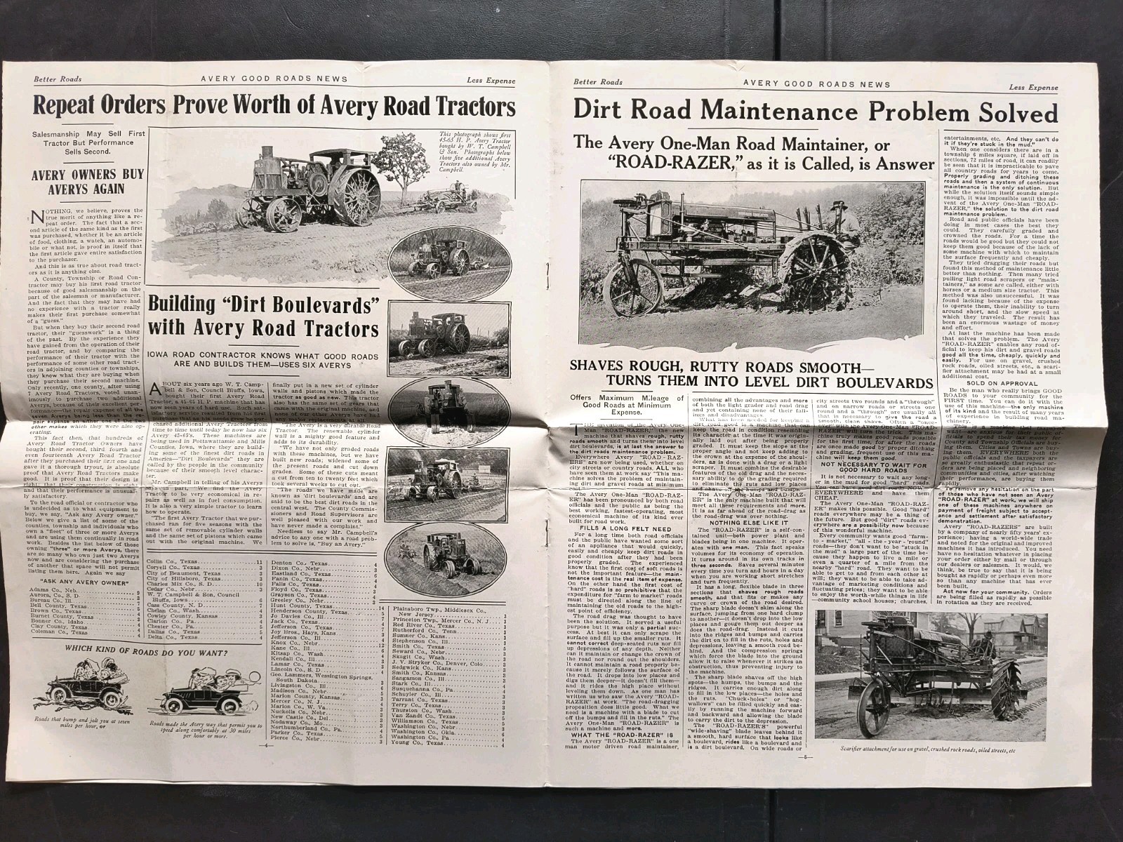 1921 BF Avery Dealer Advertising Brochure Print Advertising Company Letter Lot