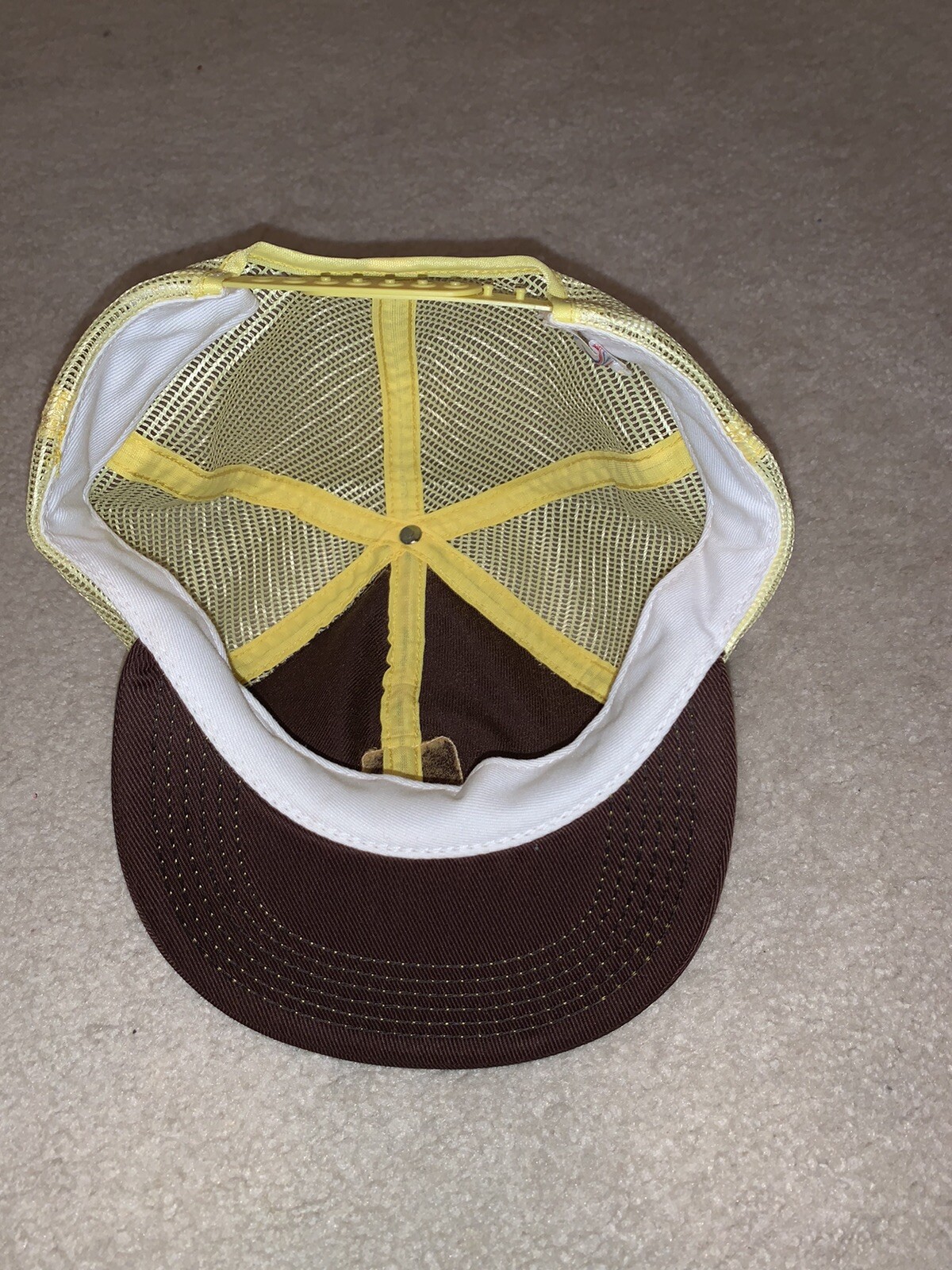 Vintage INTERSTATE SEED Patch Trucker Mesh Snapback Made USA Hat Cap Sunflower
