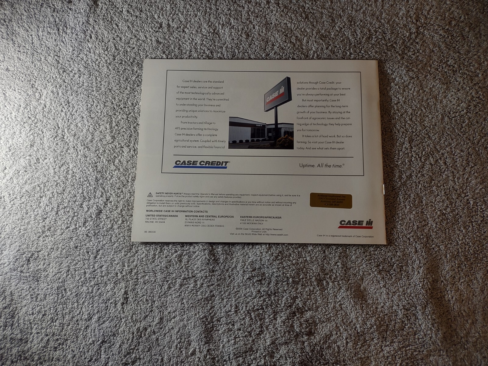 CASE IH 2500 Rip-bed, 2500 Ecolo-till, Sales Brochures. Lot Of 13.
