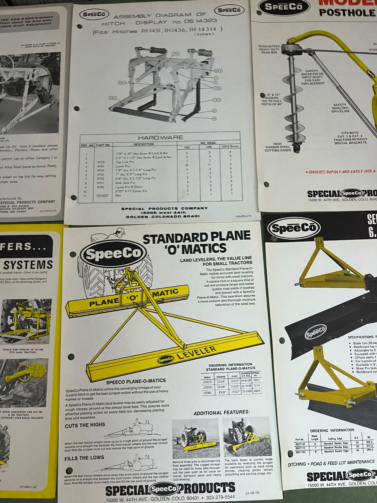 Collection Of SpeeCo Agriculture Equipment Advertising
