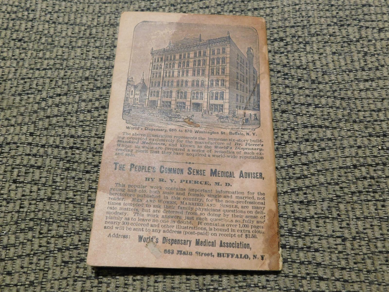 1892 1893 Pierce&rsquo;s Memorandum Account Book Farm Equipment Notebook 5.6 x 3.4&Prime;