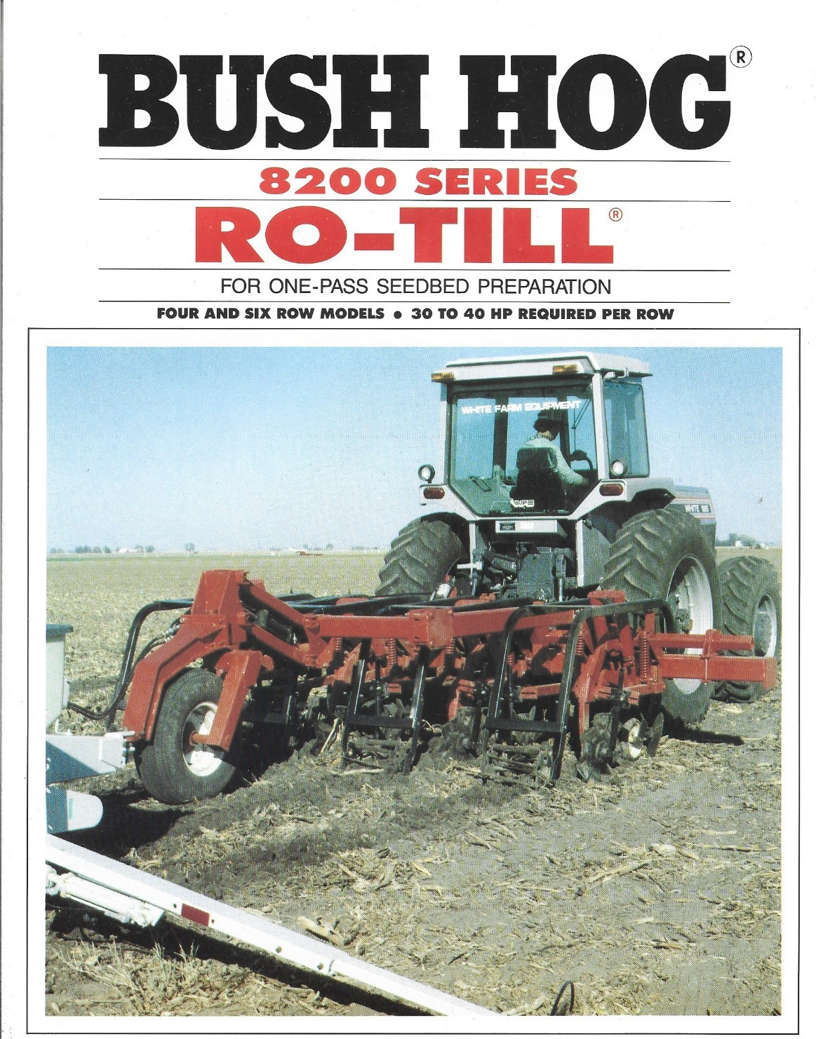 Bush Hog 8200 Series Ro-Till for One-Pass Seedbed Preparation Sales Brochure