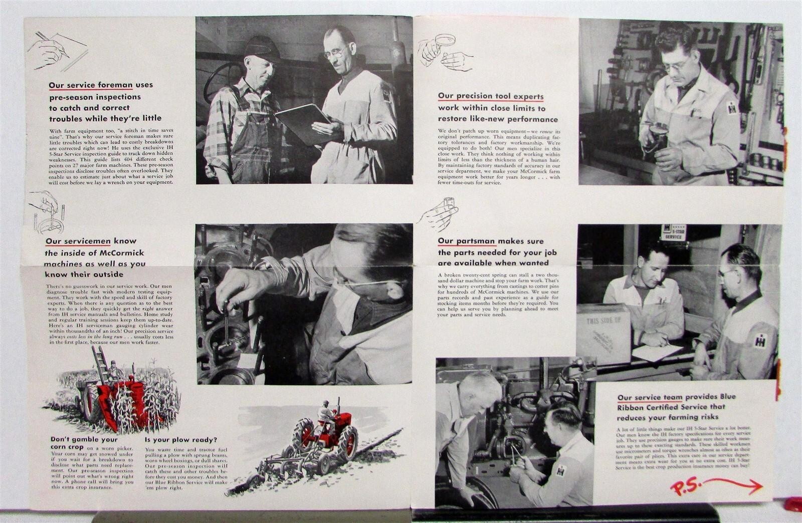 1951 International Harvester Skilled Service Team Specs Agriculture Mailer