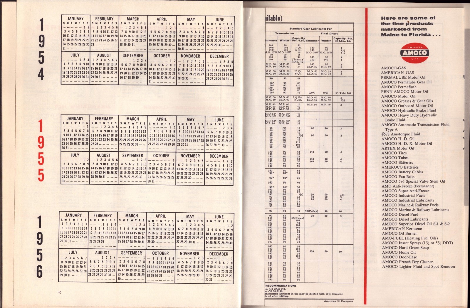 1955 Farmer&rsquo;s Journal & Almanack Amoco American Oil Company