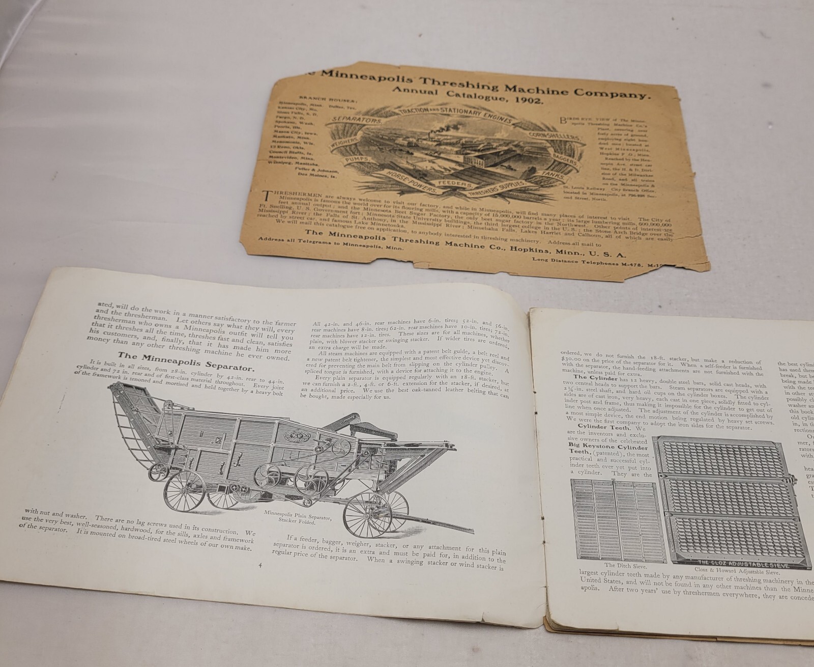 Minneapolis Threshing Machine Co. 1902 Catalog Brochure Minnesota Genuine