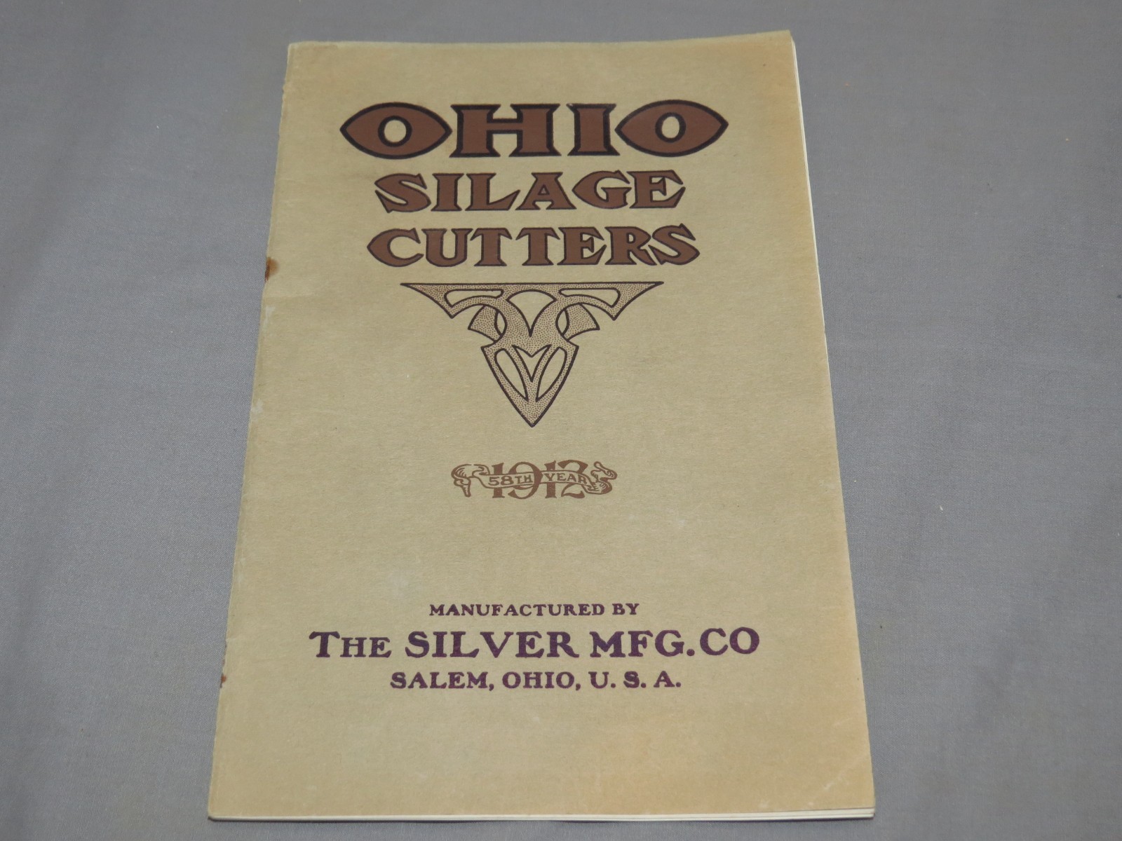Vintage 1912 Ohio Silage Cutters Silver Manufacturing Sales Catalog Brochure