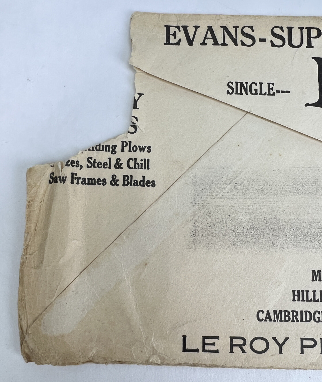 Le Roy Plow Co NY Advertising Cover Envelope POTATO PLANTER