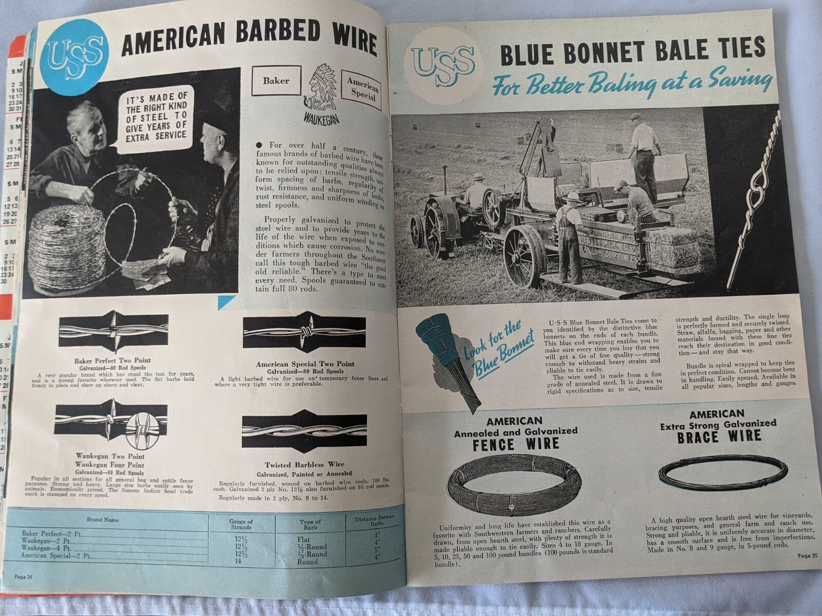 1944 USS Farmer&rsquo;s & Rancher&rsquo;s Handbook – Catalog Steel Products Fence Roof Nails