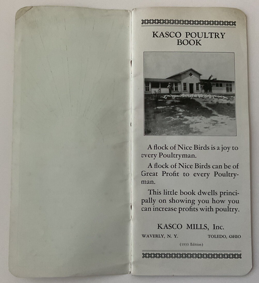 Kasco Poultry Book 1932 – Kasco Mills 32 Pages Kasco Feed Advertising