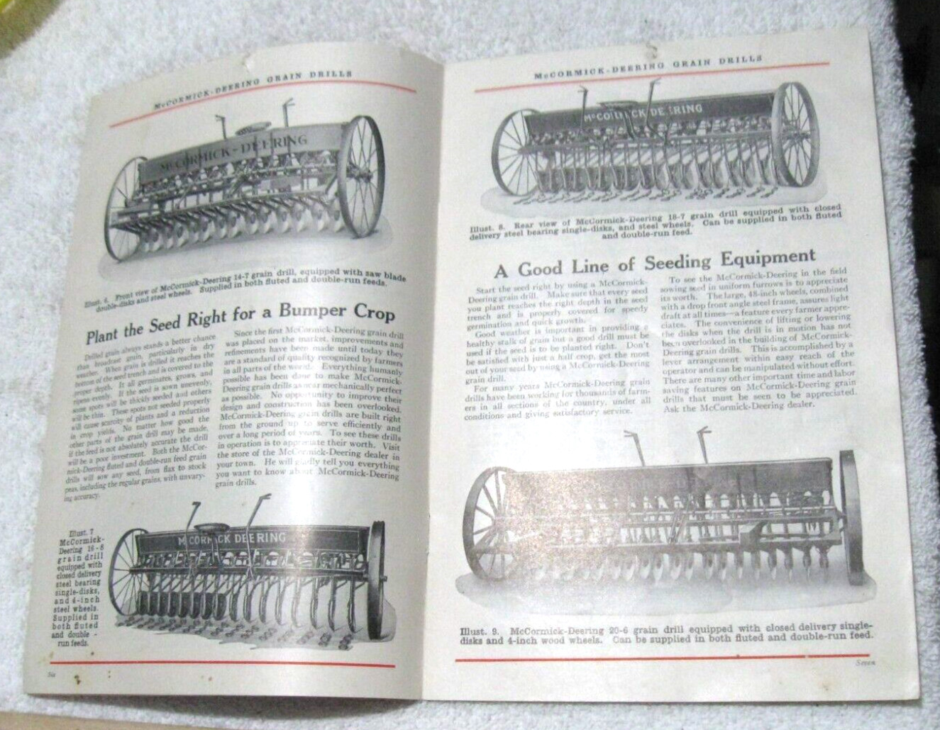 VINTAGE 1918 McCORMICK DEERING TRACTOR GRAIN DRILLS BROCHURE