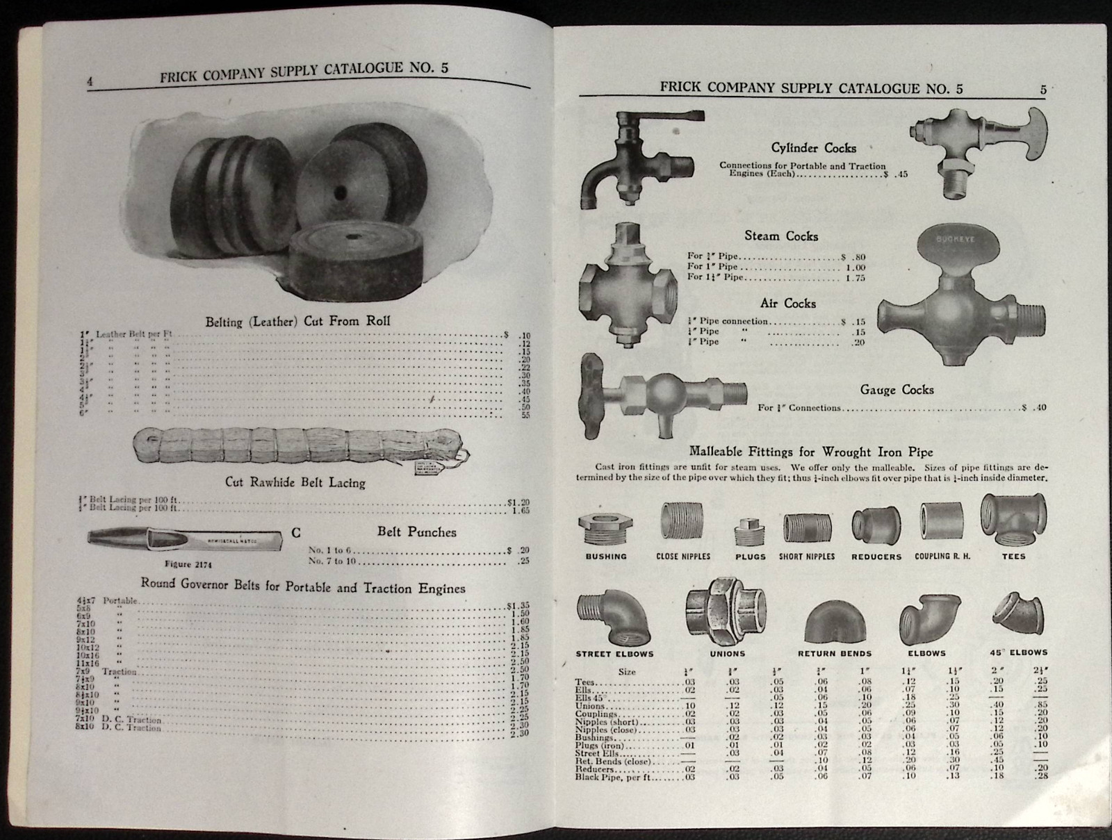 1913 Frick Co Supply Catalog No 5 Waynesboro PA Engines Threshers Saw Mills