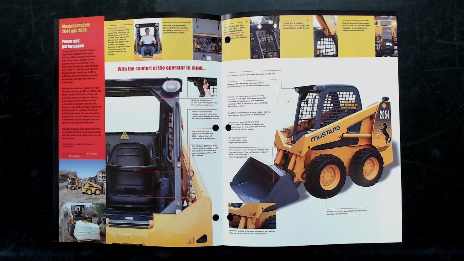Mustang Skid-Steer Brochure Models 2044 2054 2006 Agriculture
