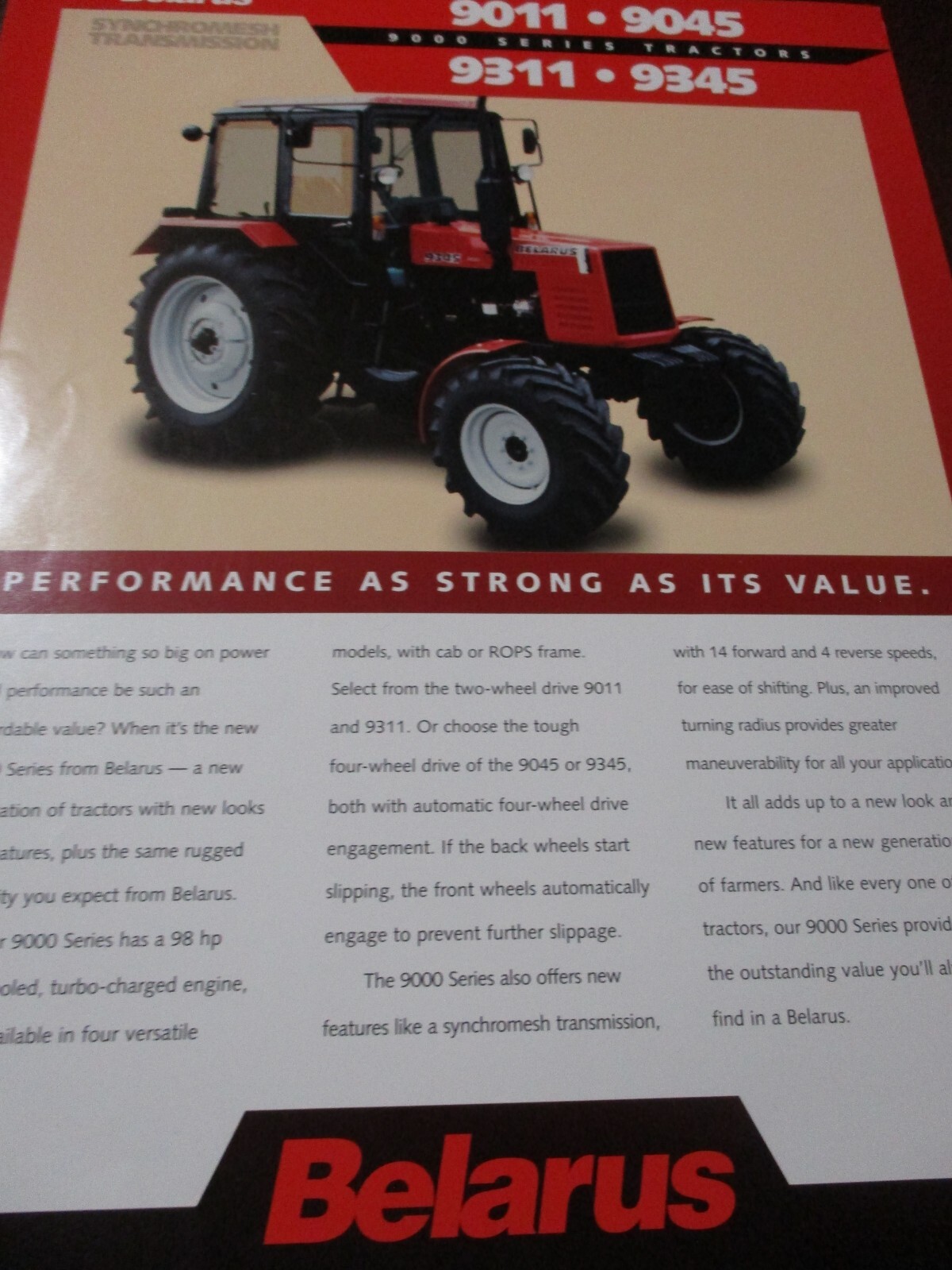 Belarus Tractors Sales/Specifications Brochures 7 items, Circa 1990&rsquo;s