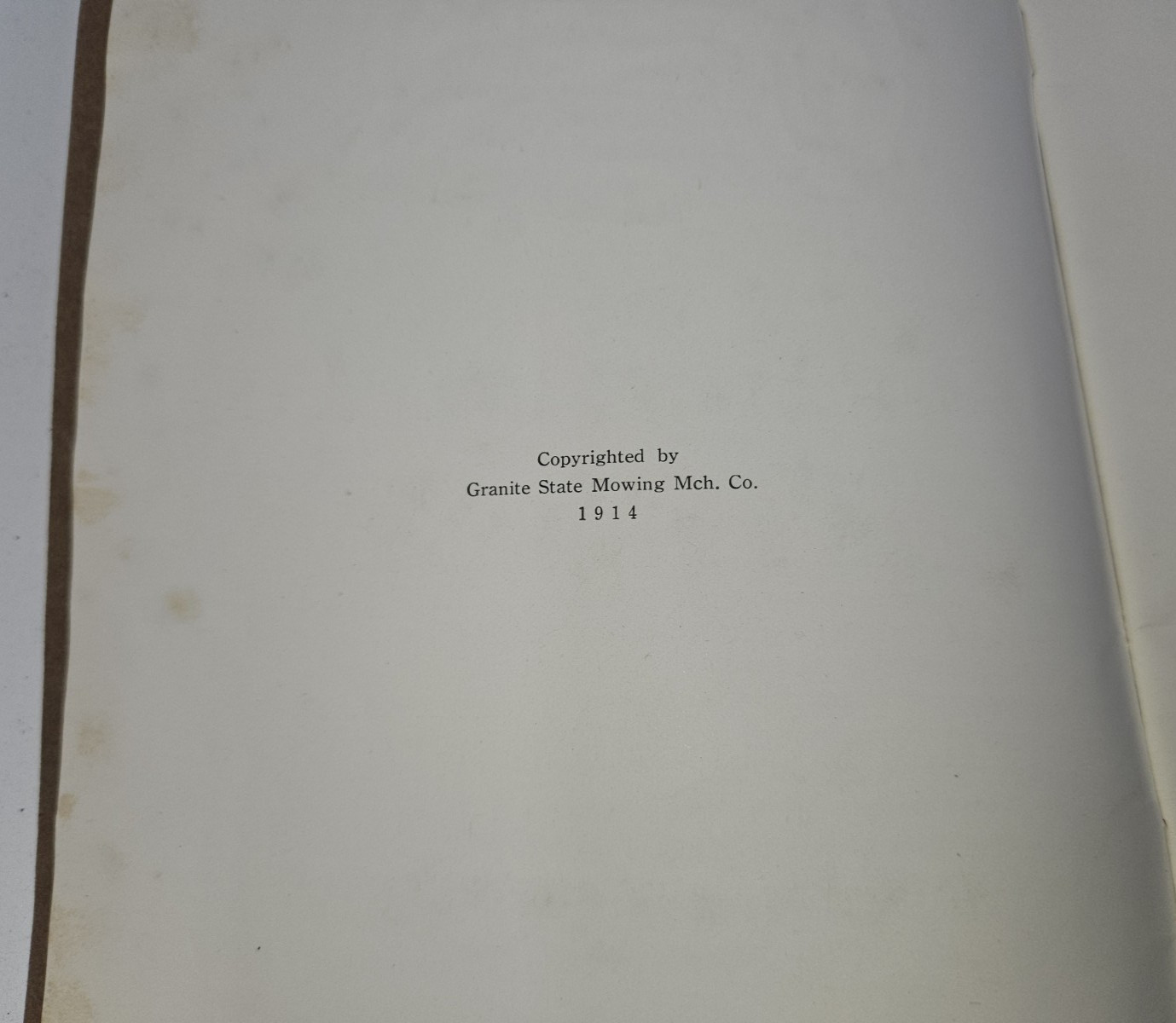 Antique Granite State mowing machines, Mowers parts & Sales catalogs and Wrench