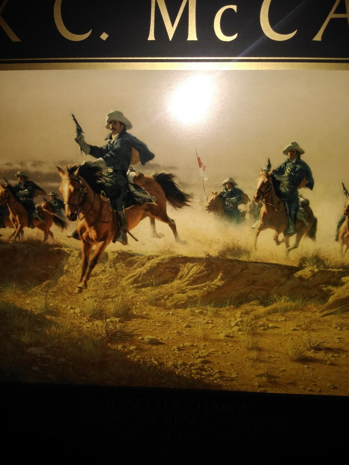 Frank C. McCarthy Leading the Charge Gilcreace Redevous 84 24×30 framed w/ cert