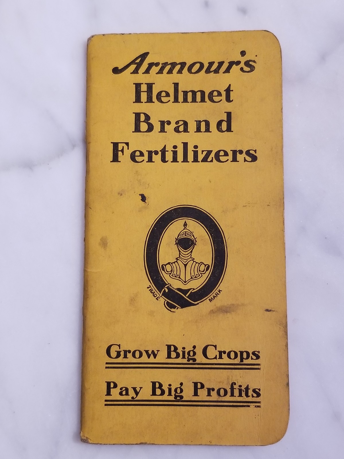 Antique Armour&rsquo;s Helmet Brand Fertilizers 1911 Calendar & Note Book