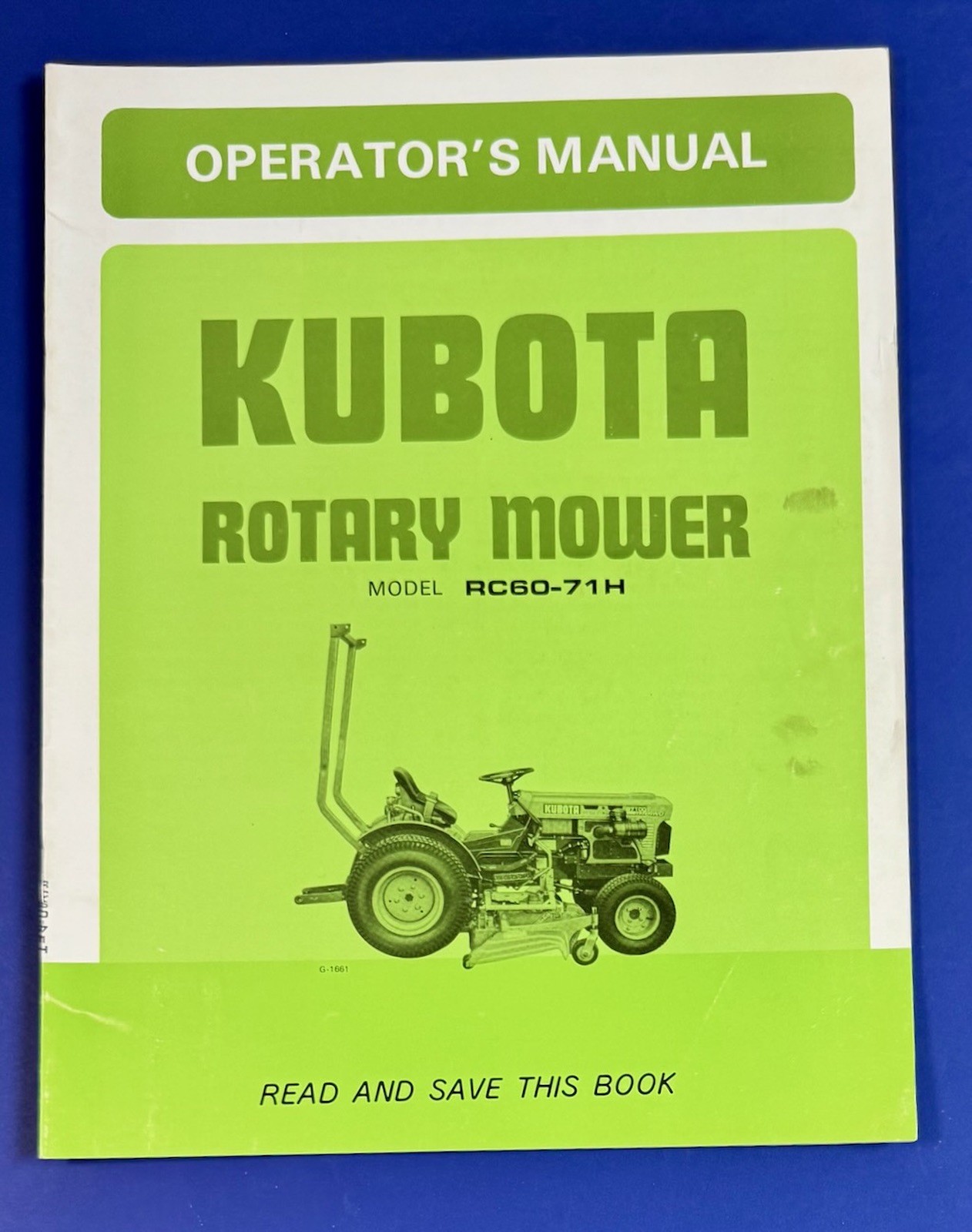 KUBOTA Operator’s Manual RC60-71H Rotary Mower