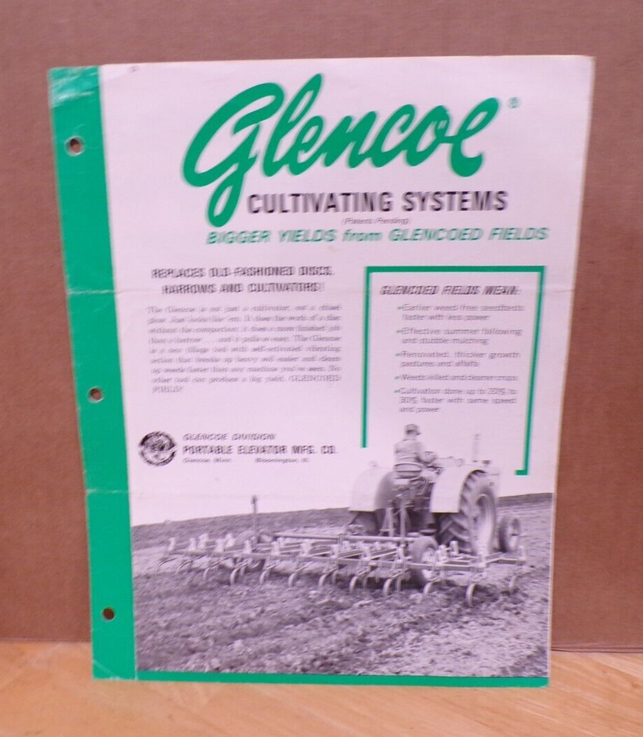 1965 Glencoe Cultivators Colored Dealer Brochure Glencoe Minnesota Agriculture