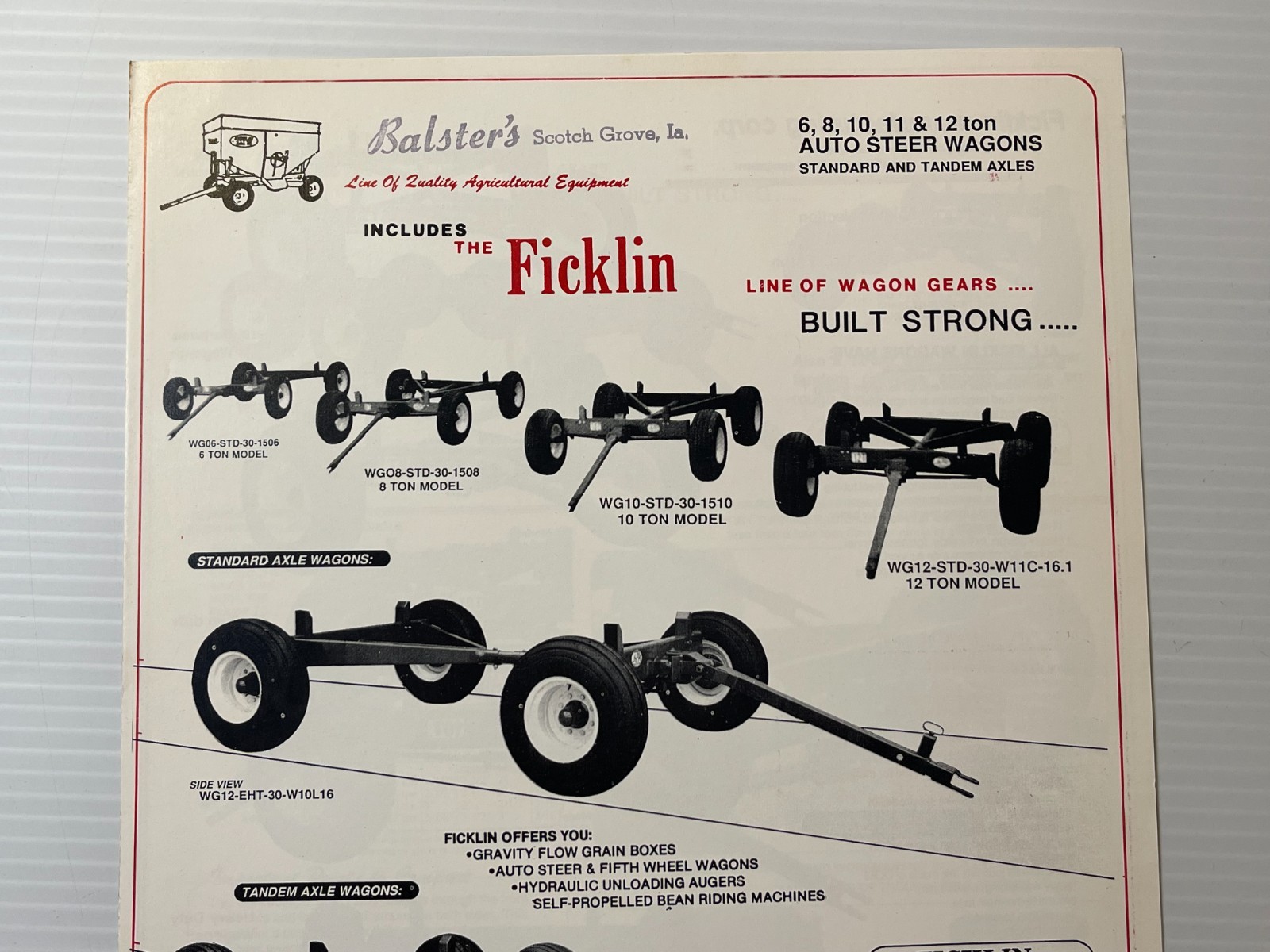 1970s Ficklin Wagons – Original Dealer Sales Brochure (Dated 1970s / 80s)