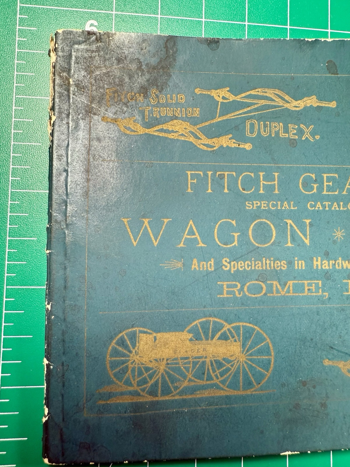Vintage Antique Fitch Wagon & Gears Tractor Flyer Brochure Rome, Ny Duplex