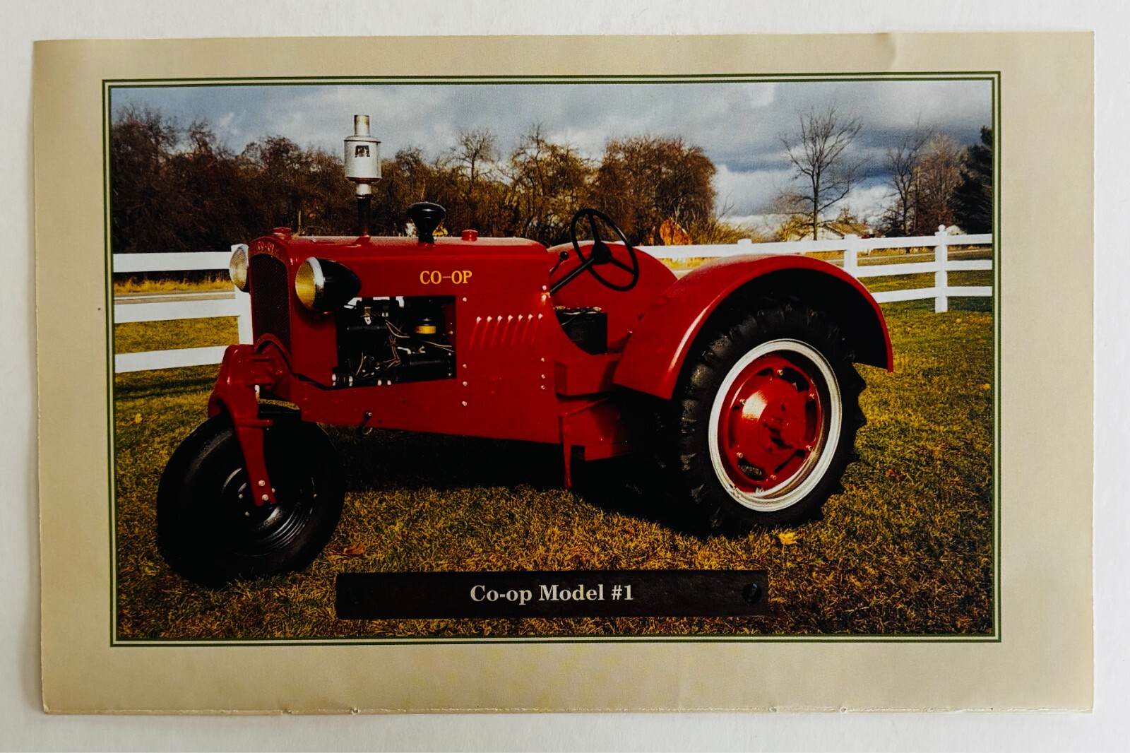 1936 Co-Op Model #1 Antique Tractor 1970-80s Book Print Agriculture Farming C80B