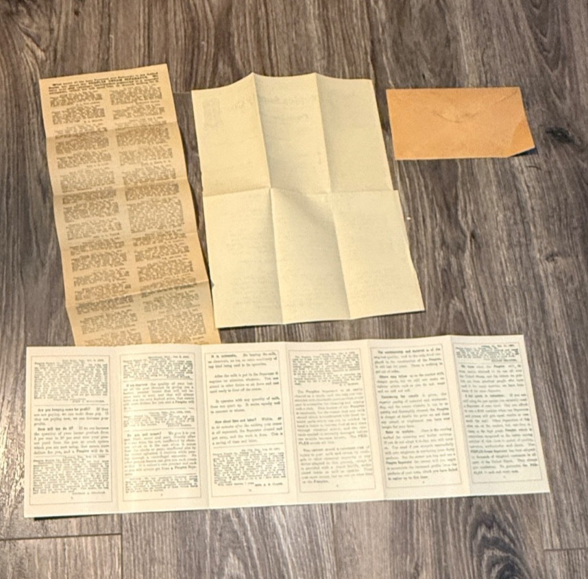 peoples supply cream separator brochure sales materials 1903 free shipping