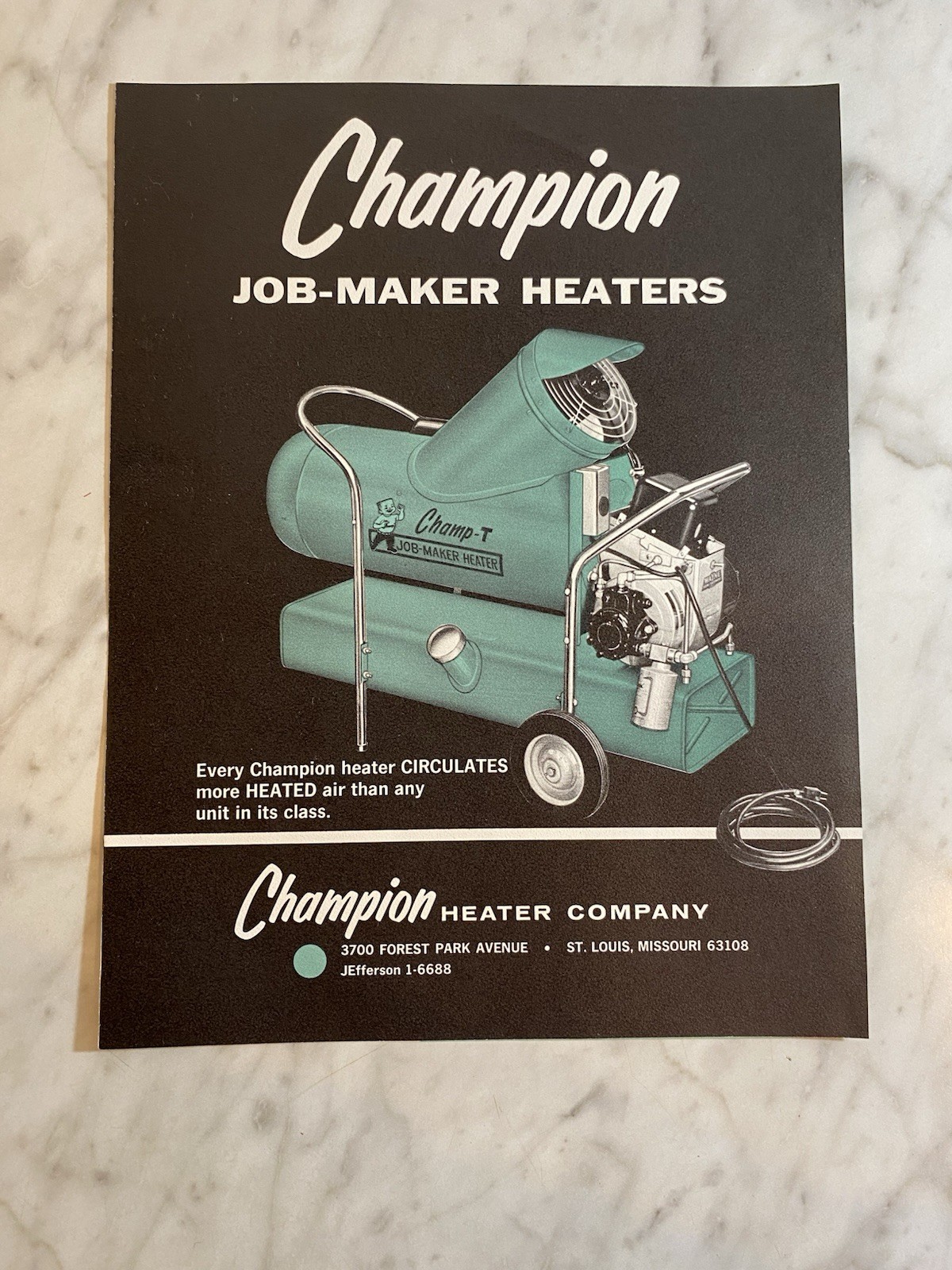 Vintage Original Champ-Heaters Advertisements, Brochures & Signs 1964-65