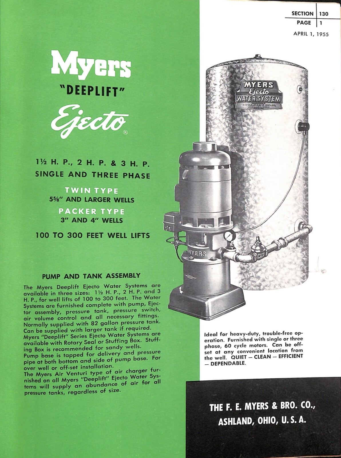F E Myers Ashland Ohio Catalog Brochures Binder Ephemera 1966 B1