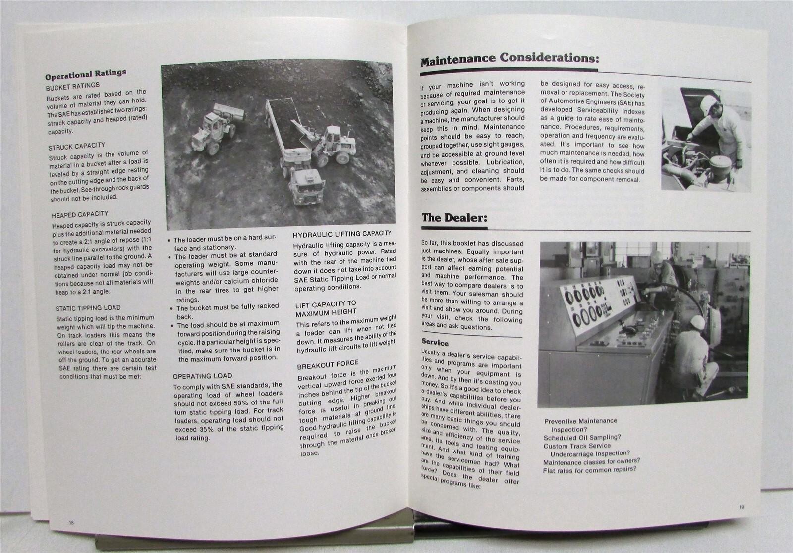 1980s Caterpillar Machine Specifications Construction Handbook
