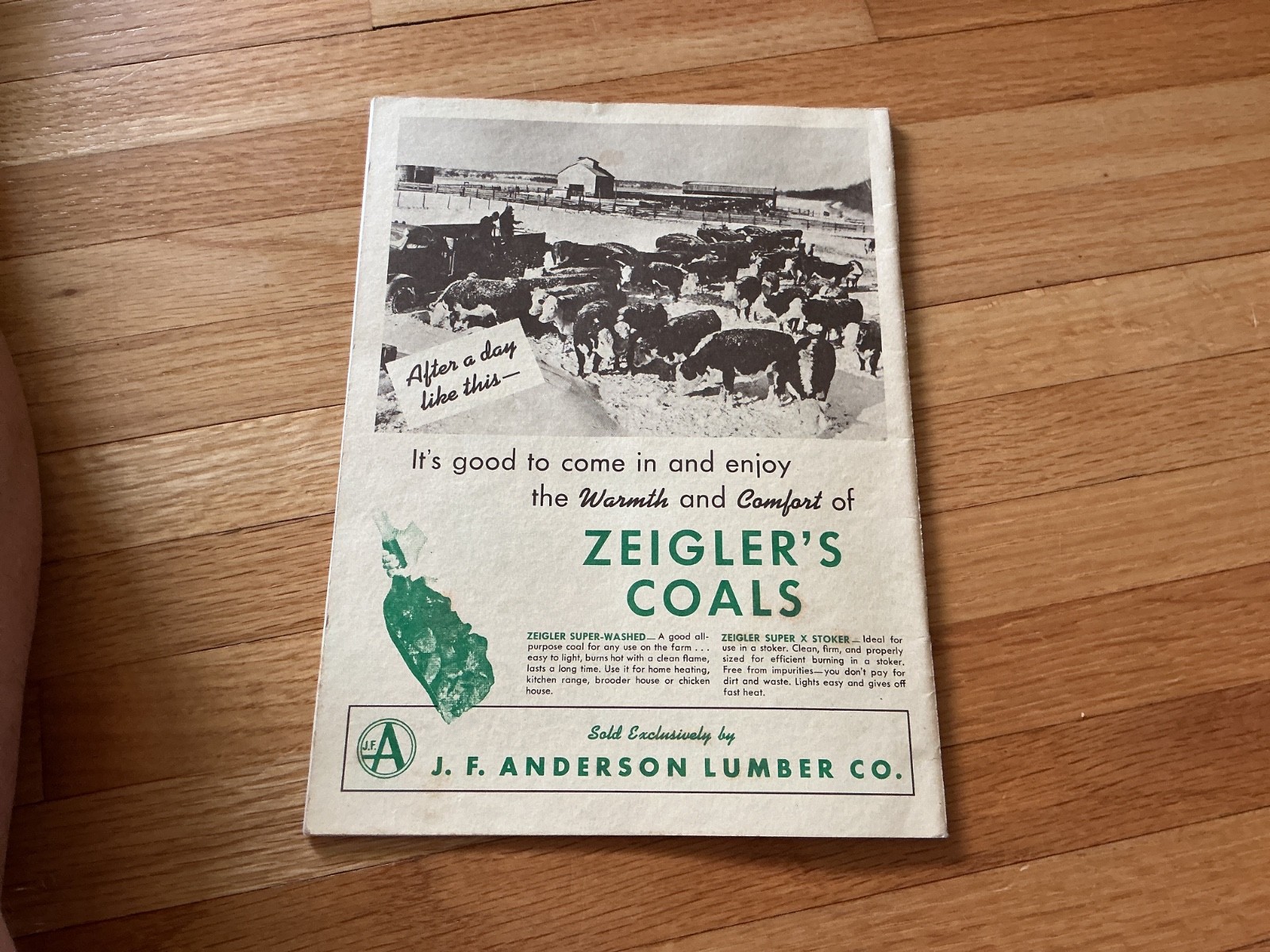 1950 Farm Acct. Record Book – J. F. Anderson Lumber Co. Minnesota, Iowa, Dakotas