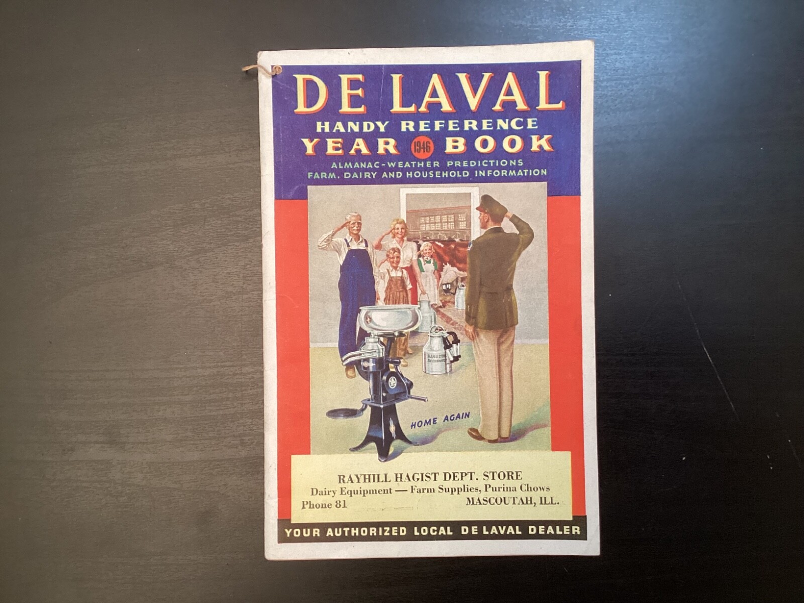 1946 De Laval Handy Reference Year Book Rayhill Hagist Dept. Store, Mascoutah IL