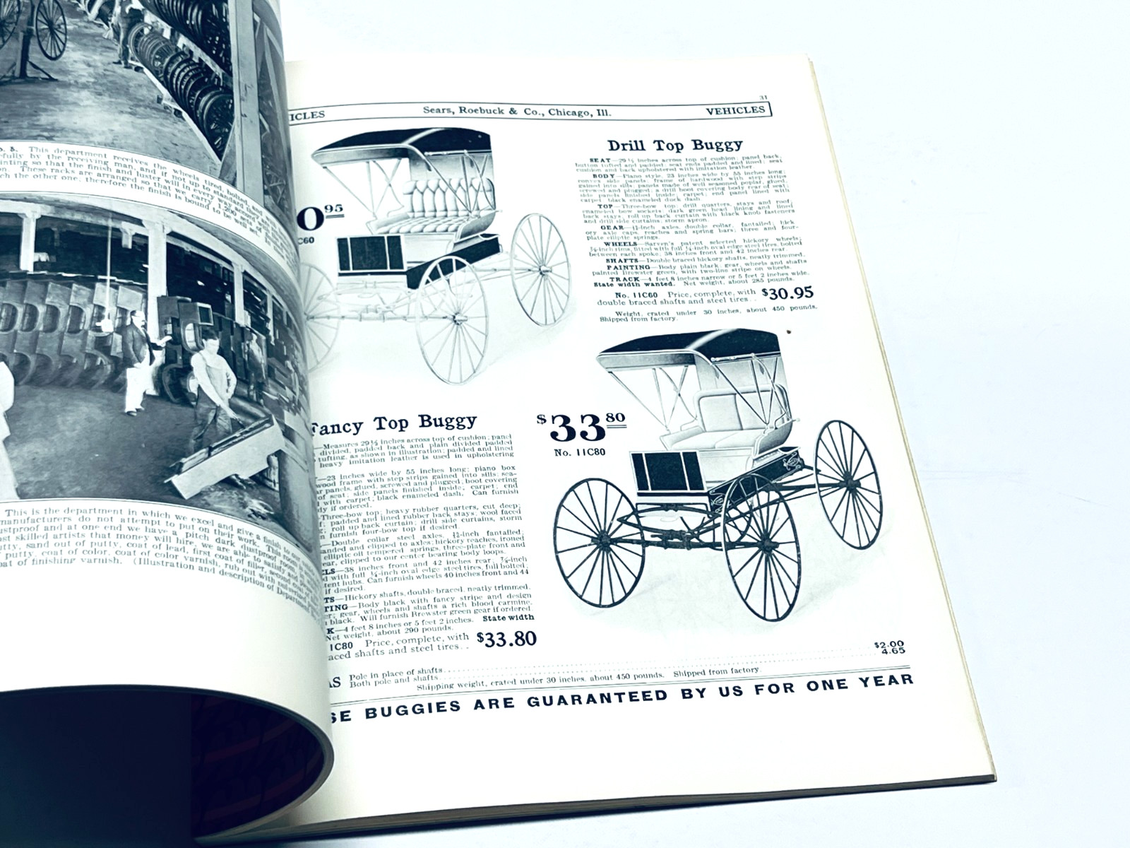 1908 Sears Roebuck & Co. Solid Comfort Vehicles Brochure