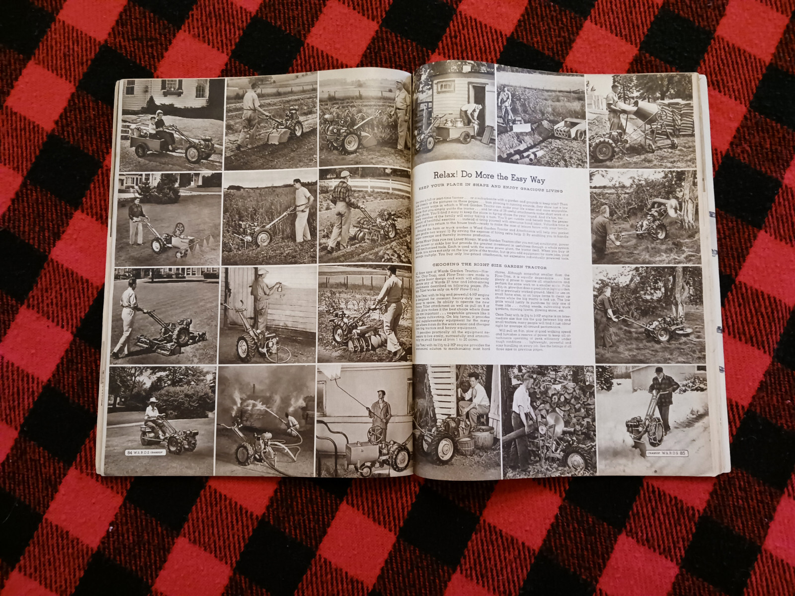 1951 Montgomery Ward Farm Catalog Wards Hoe Plow Trac Garden Tractor