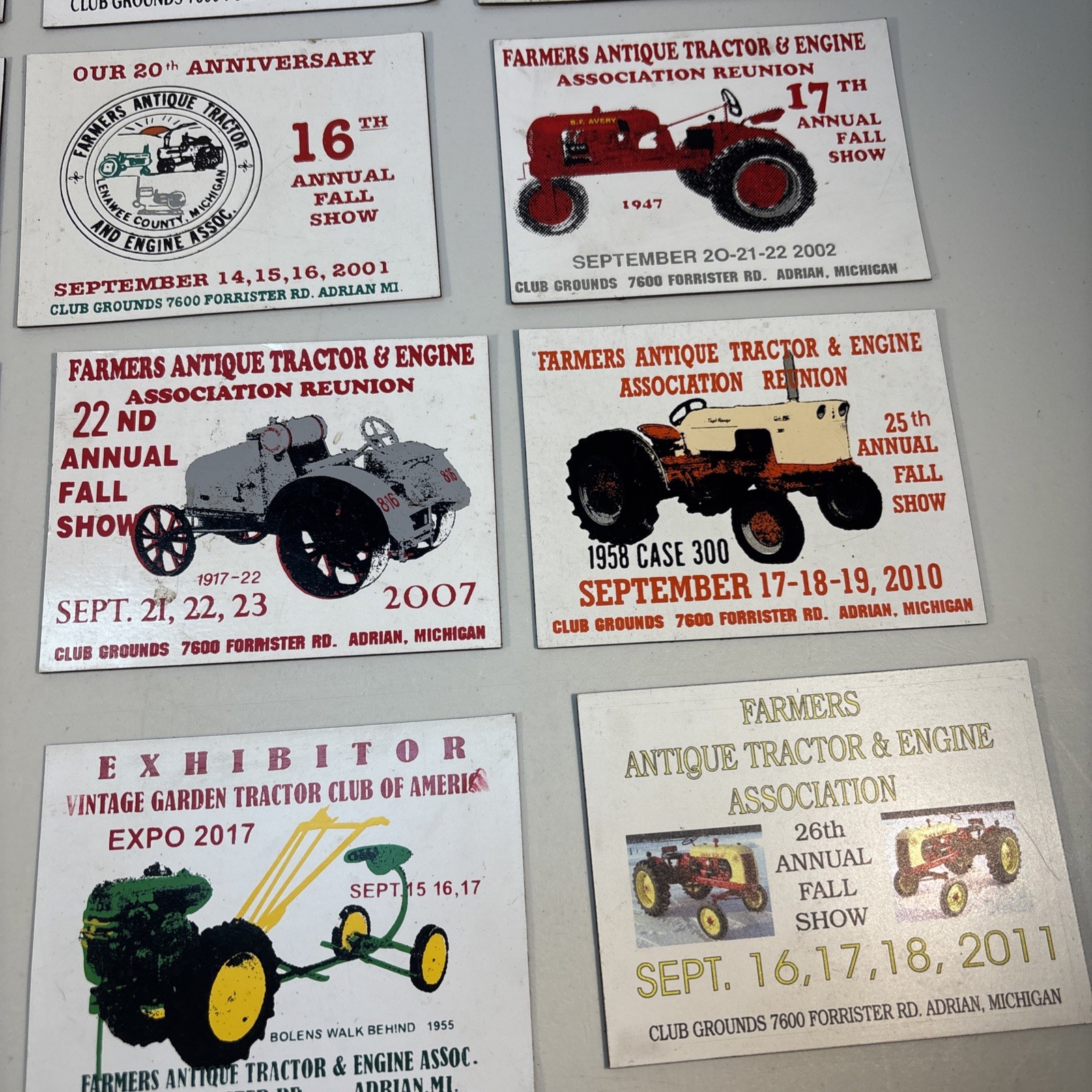 21 Farmers Antique Tractor And Engine Association Show Magnets, Adrian, Michigan
