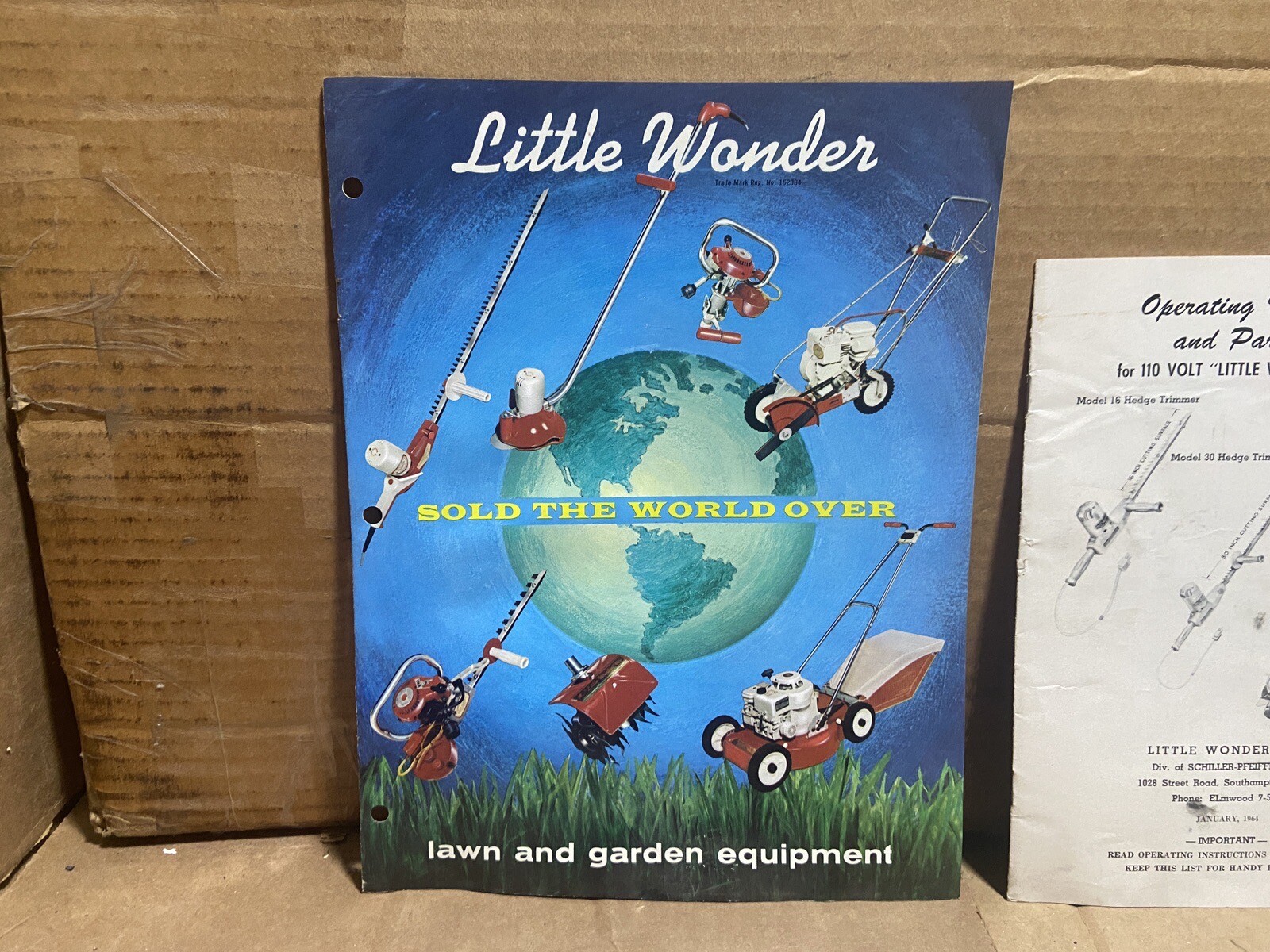 Little Wonder Hedge Trimmer Edger Mower Brochure + Model 8 16 30 Parts List 1964