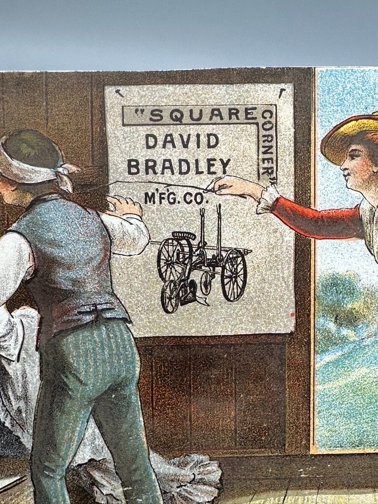 1880s David BRADLEY PLOWS FARM Advertising TRADE CARD