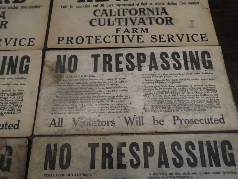 2 California Cultivator Farm Protective Serice Signs & 4 No trespassing signs