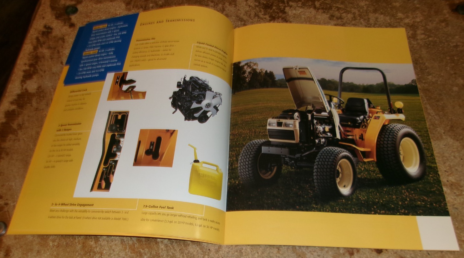 1999 cub cadet 7000 series tractors brochure in good shape used