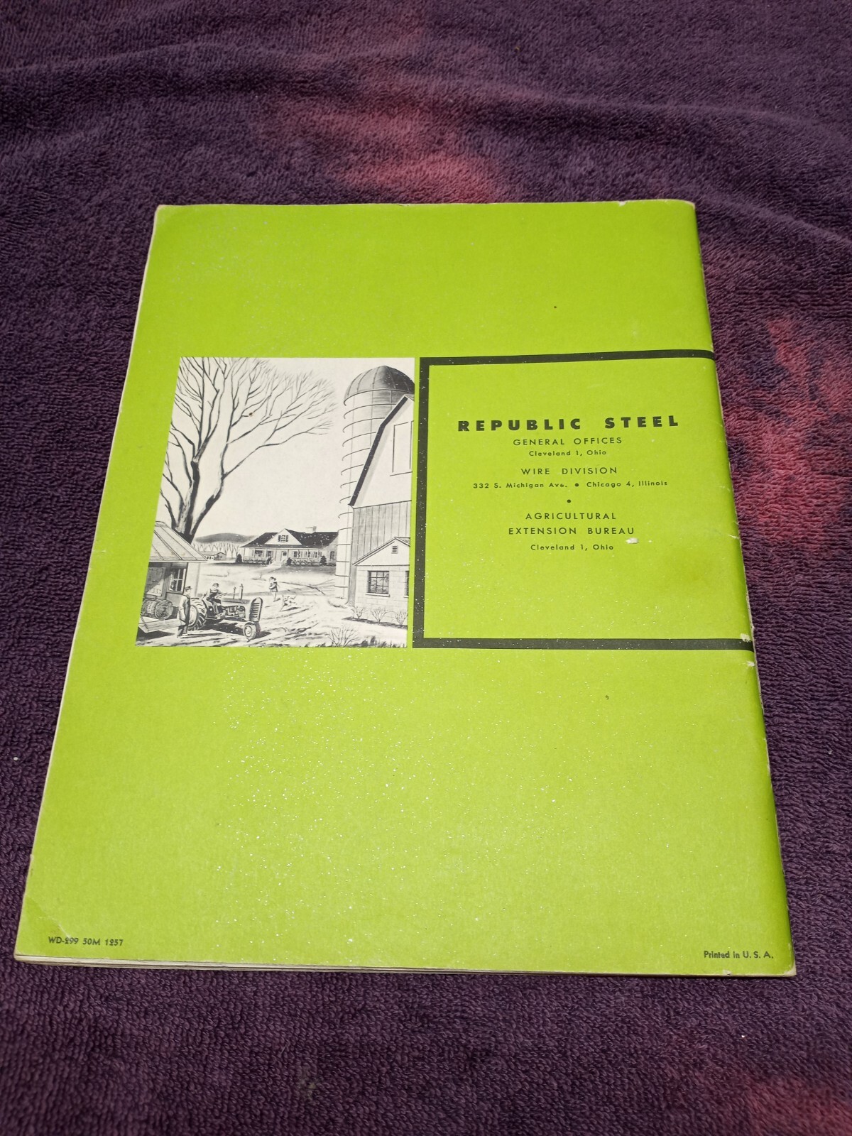 Vintage 1957 PRACTICAL FARM AND HOME HELPS REPUBLIC STEEL BOOK BROCHURE AD