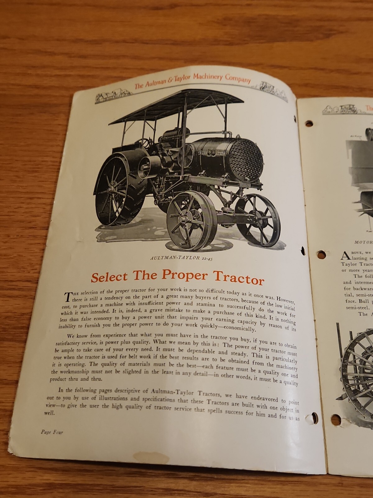 Aultman Taylor Machinery Company Gasoline Kerosene Tractors Catalog