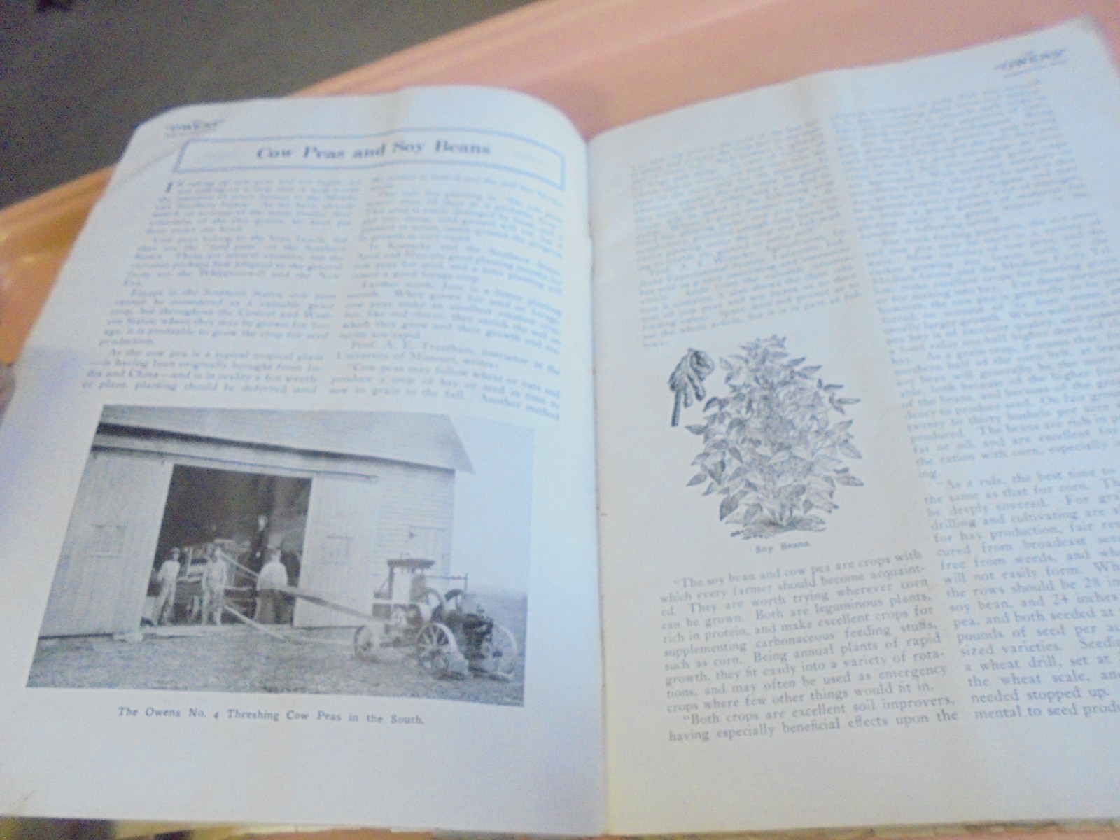 Vintage The Owens Pea and Bean Threshers booklet circa 1915