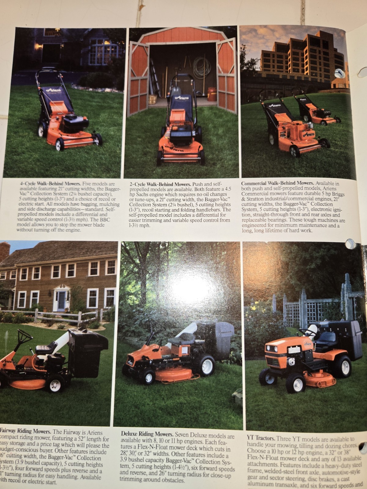 1987 1988 ARIENS DEALERSHIP ADVERTISING BROCHURES SNO-THROS