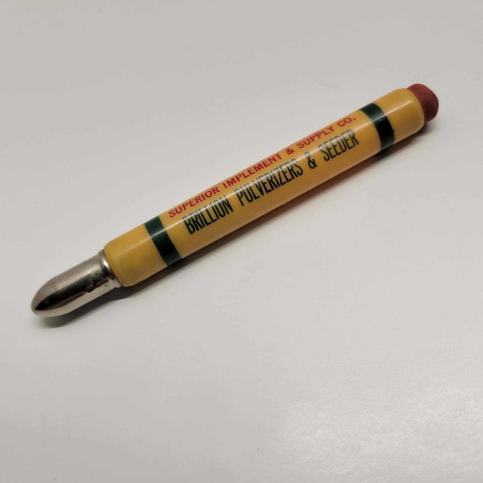 VTG Allied Rotary Hoe-All Implement Supply Co Advertising Yellow Bullet Pencil