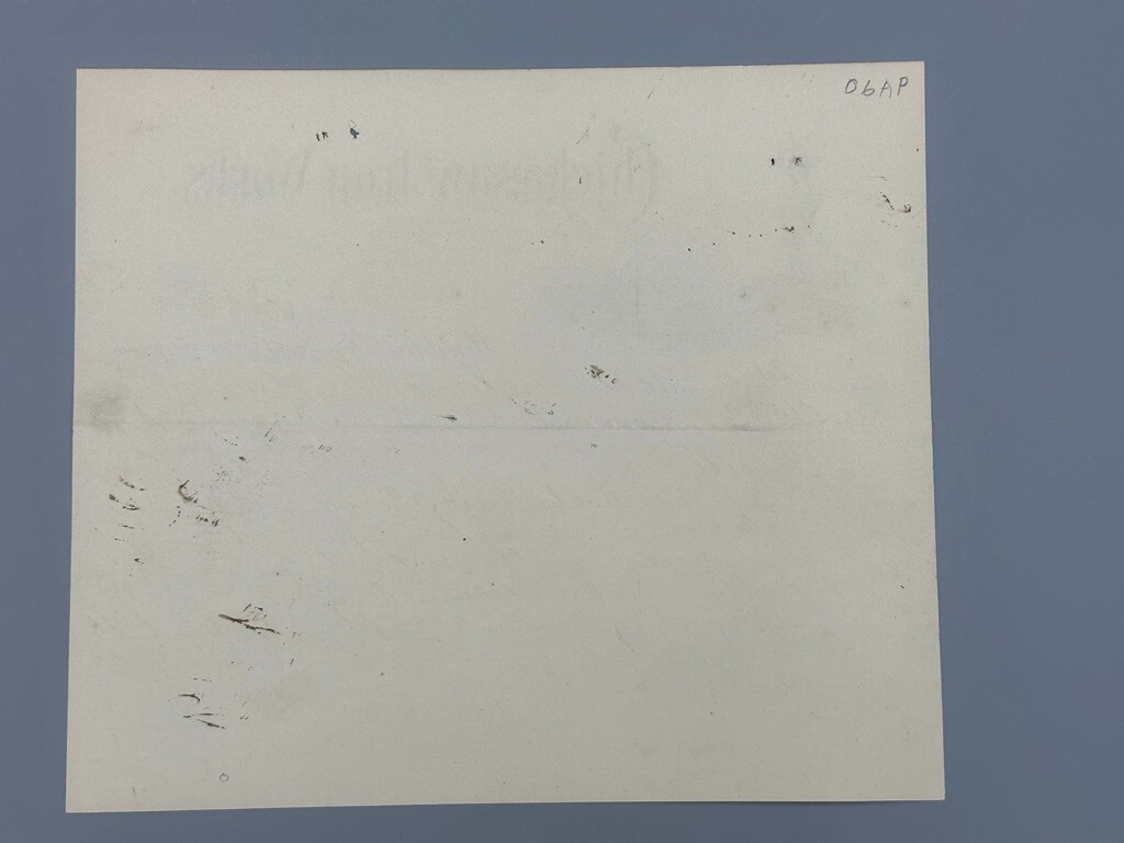 1901 CHICKASAW IRON WORKS Letterhead COTTON GIN Antique Farm Advertising MEMPHIS