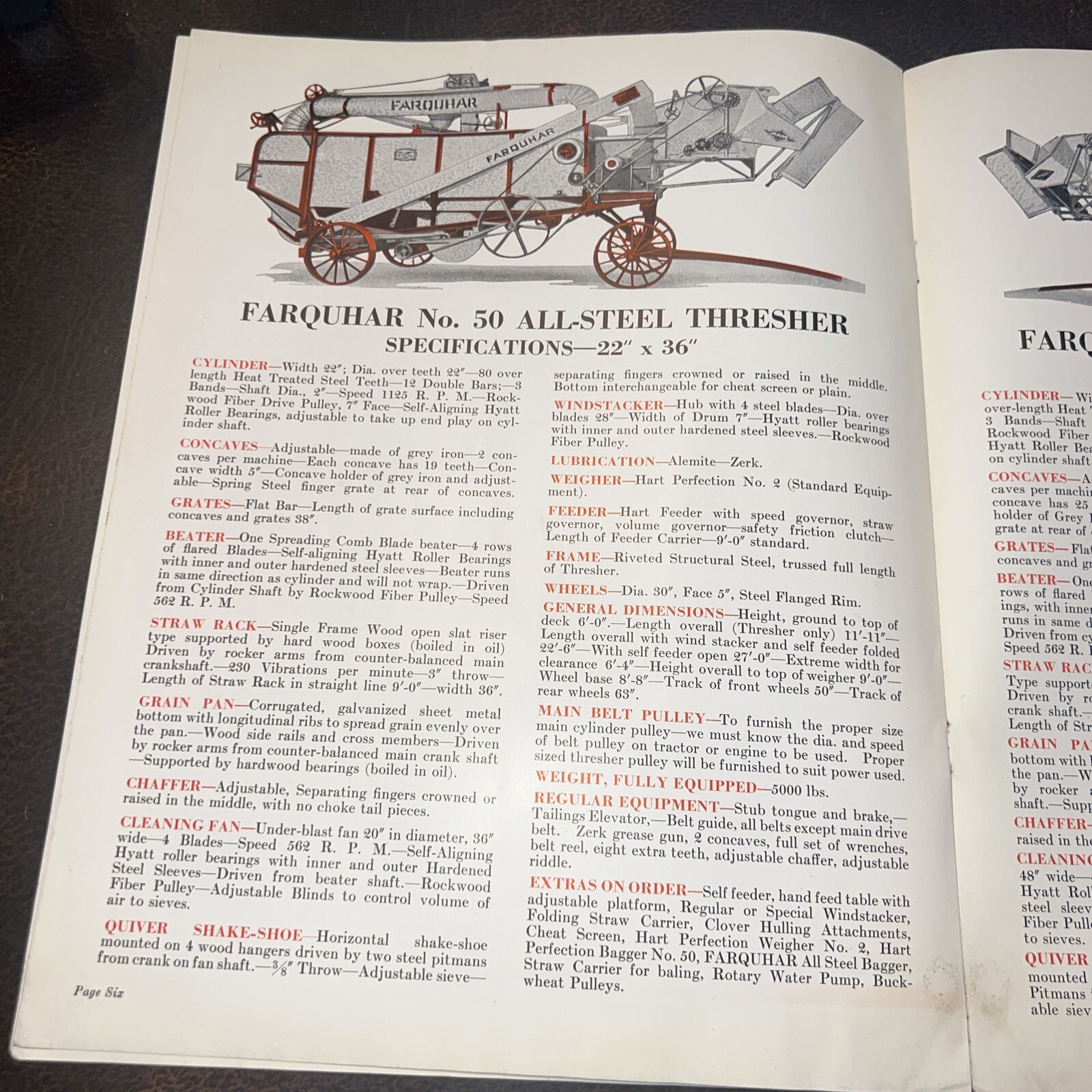 Rare Farquhar Machinery Brochure York, PA All Steel Threshers