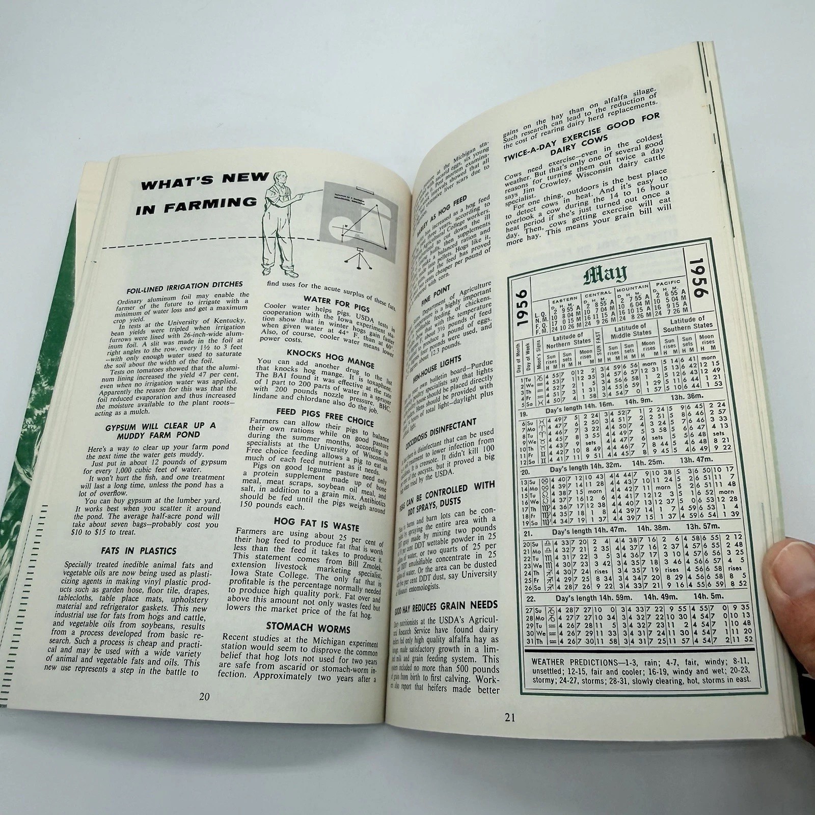 Vtg 1956 Farm Book & Almanac – Cities Service – 50s Tractor Gas Oil Agriculture