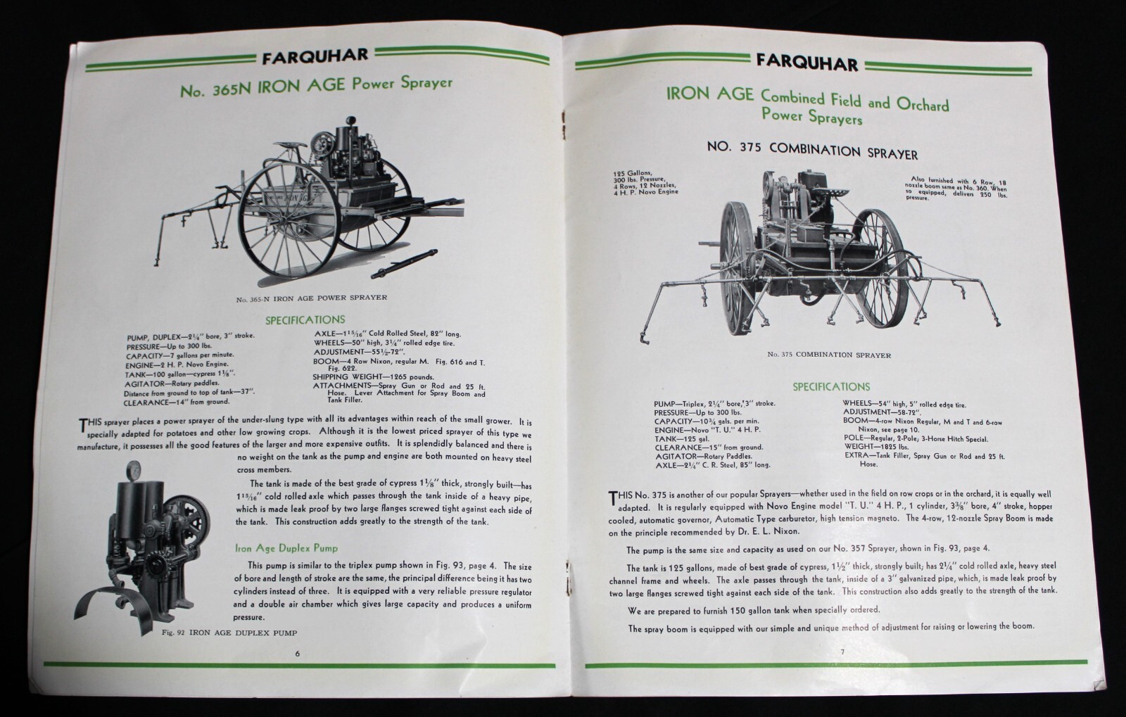 IRON AGE TRACTION AND POWER SPRAYERS FARMING EQUIPMENT SALES CATALOG EARLY 1900s