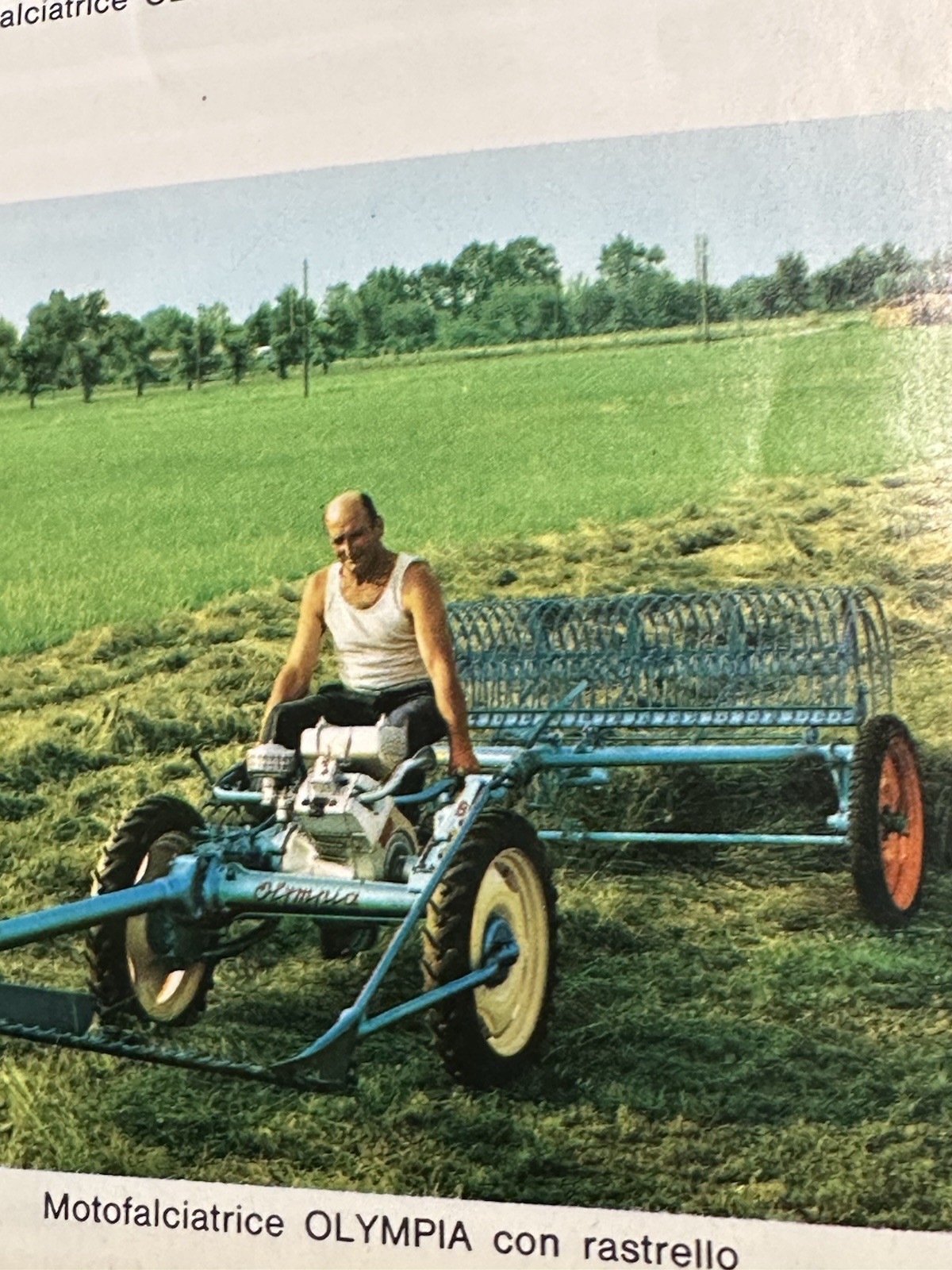 Vintage Olympia Motofalciatrice Brochure Bedogni Italian Farm Machinery