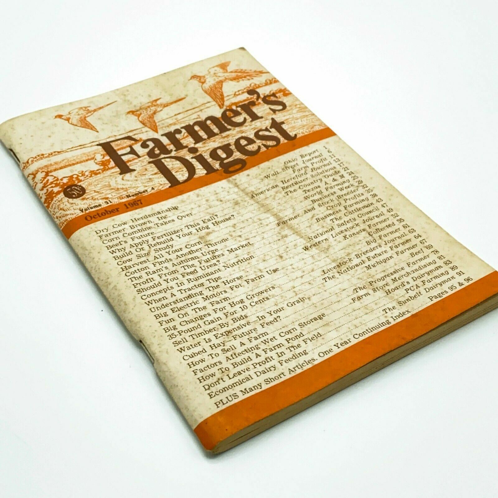 FARMER&rsquo;S DIGEST Magazine, Volume 31 Number 4, October 1967, Vintage